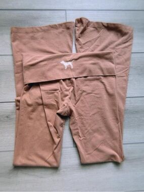 pink victoria’s secret flare leggings